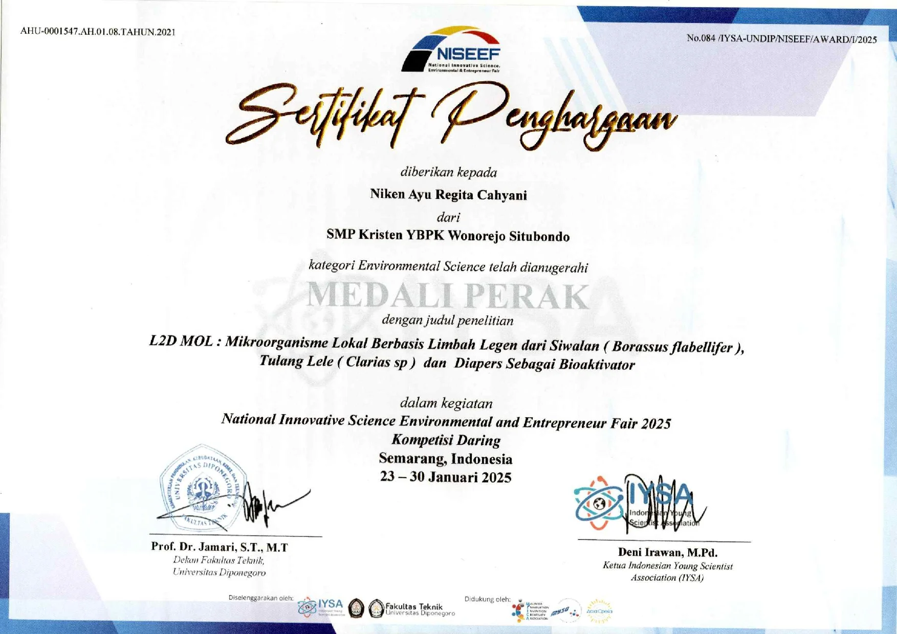 National Innovative Science Environmental and Enterpreneur fair 2025